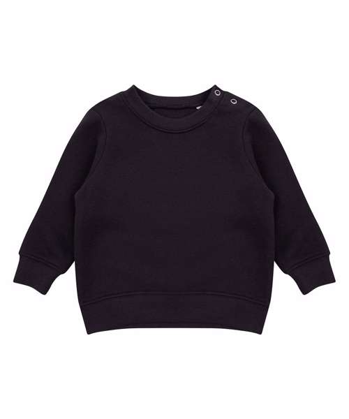 Crew neck sweatshirt with shoulder poppers