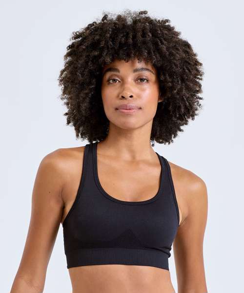 TriDri® seamless '3D fit' multi-sport sculpt solid colour bra